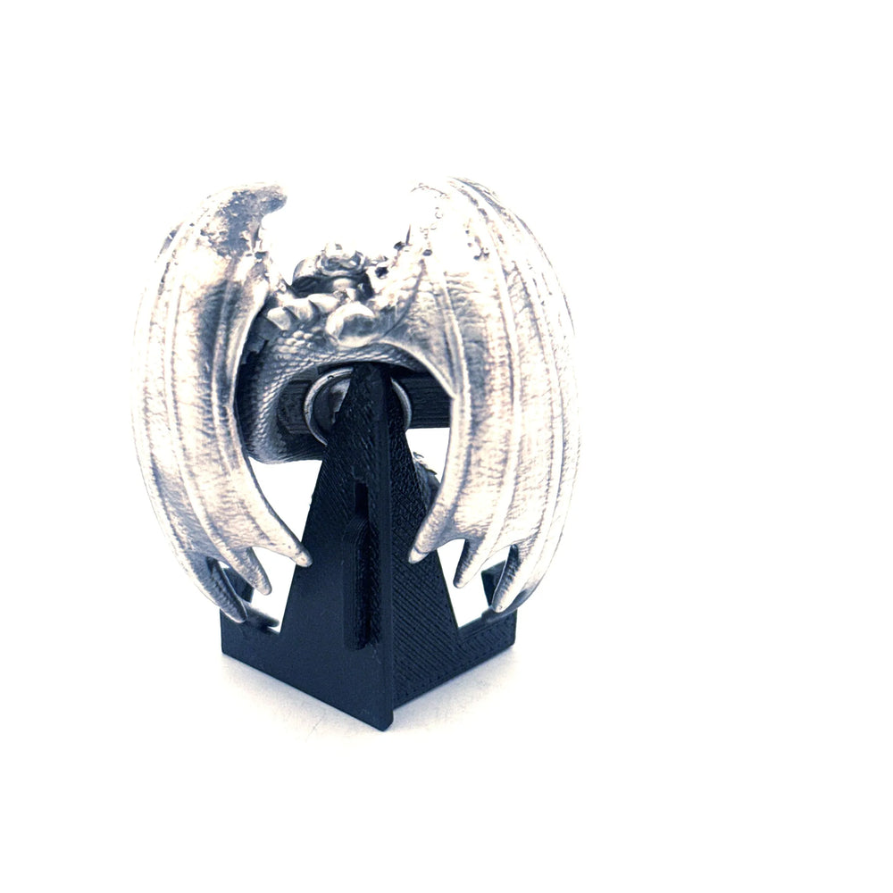 Dragon Cross hand-poured 999+ silver statue by Gold Spartan