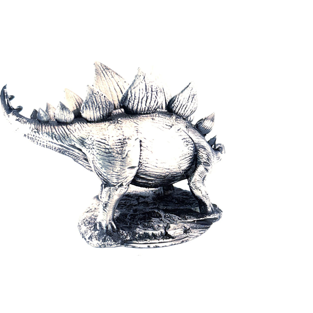 Stegosaurus hand-poured 999+ silver statue by Gold Spartan