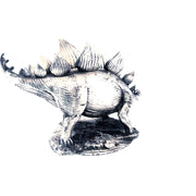 Stegosaurus hand-poured 999+ silver statue by Gold Spartan