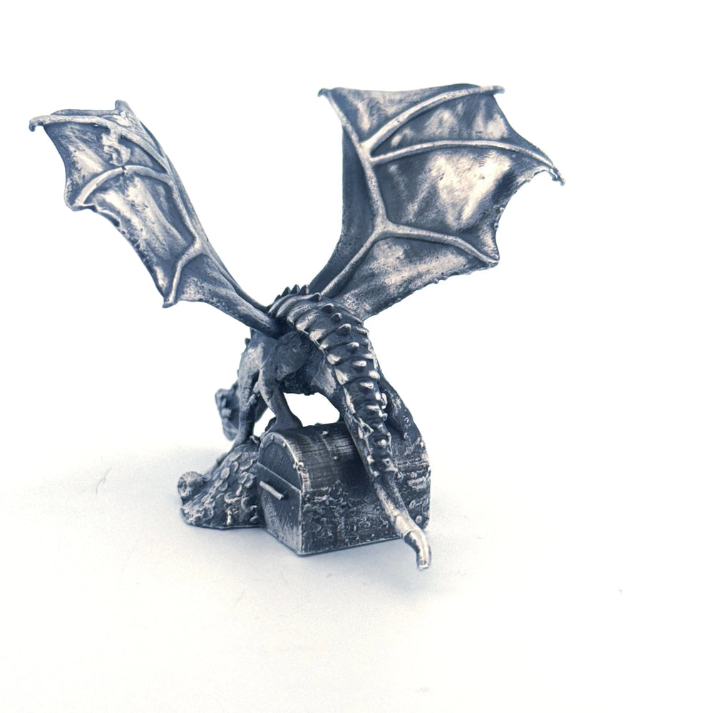 Treasure Dragon hand-poured 999+ silver statue by Gold Spartan