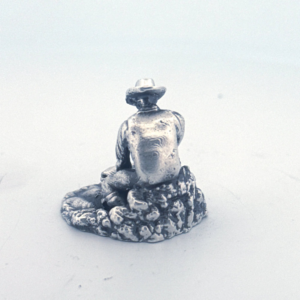 Prospector V2 hand-poured 999+ silver statue by Gold Spartan