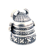 Samurai Head hand-poured 999+ silver statue by Gold Spartan