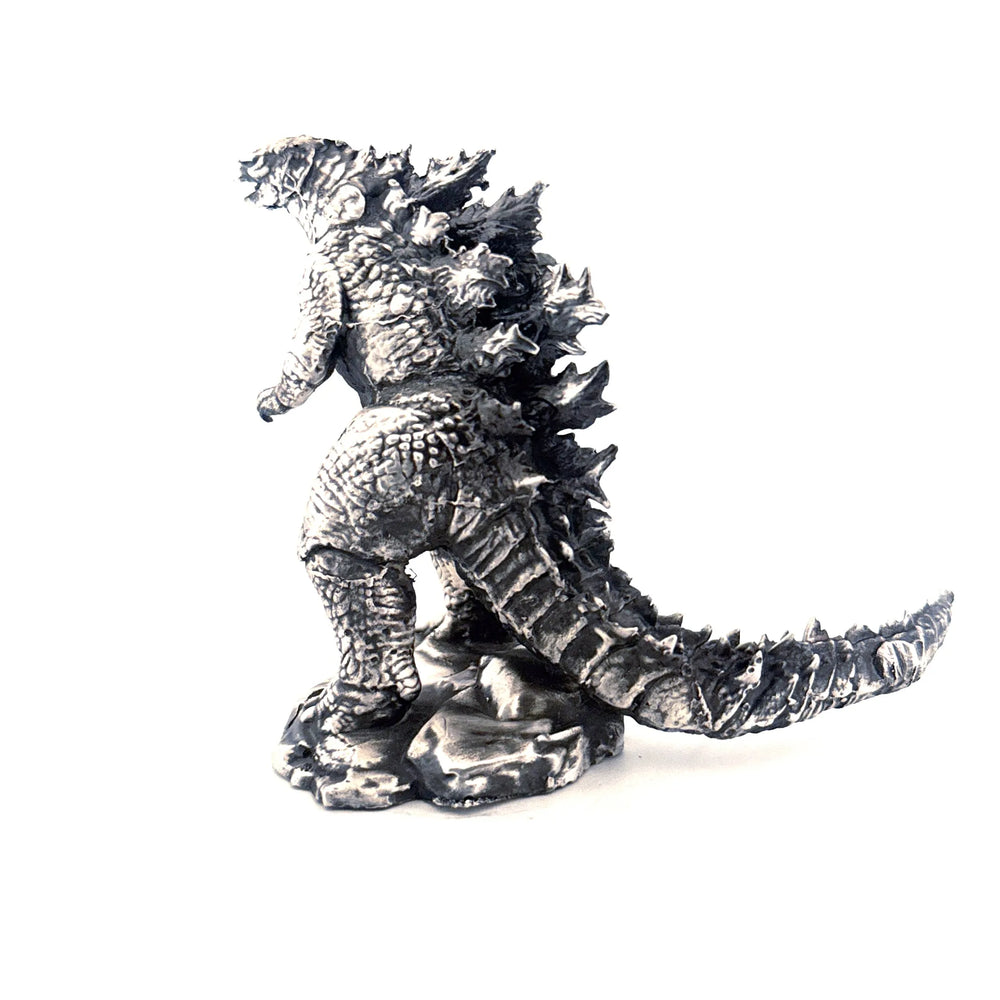 Godzilla hand-poured 999+ silver statue by Gold Spartan