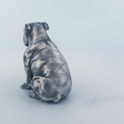 Bulldog hand-poured 999+ silver statue by Gold Spartan