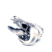 Dragon Skull hand-poured 999+ silver statue by Gold Spartan