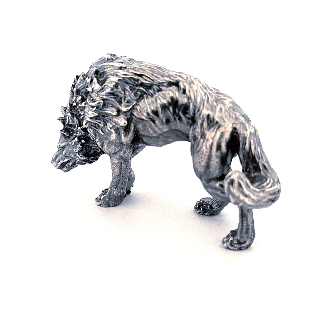 Dire Wolf hand-poured 999+ silver statue by Gold Spartan