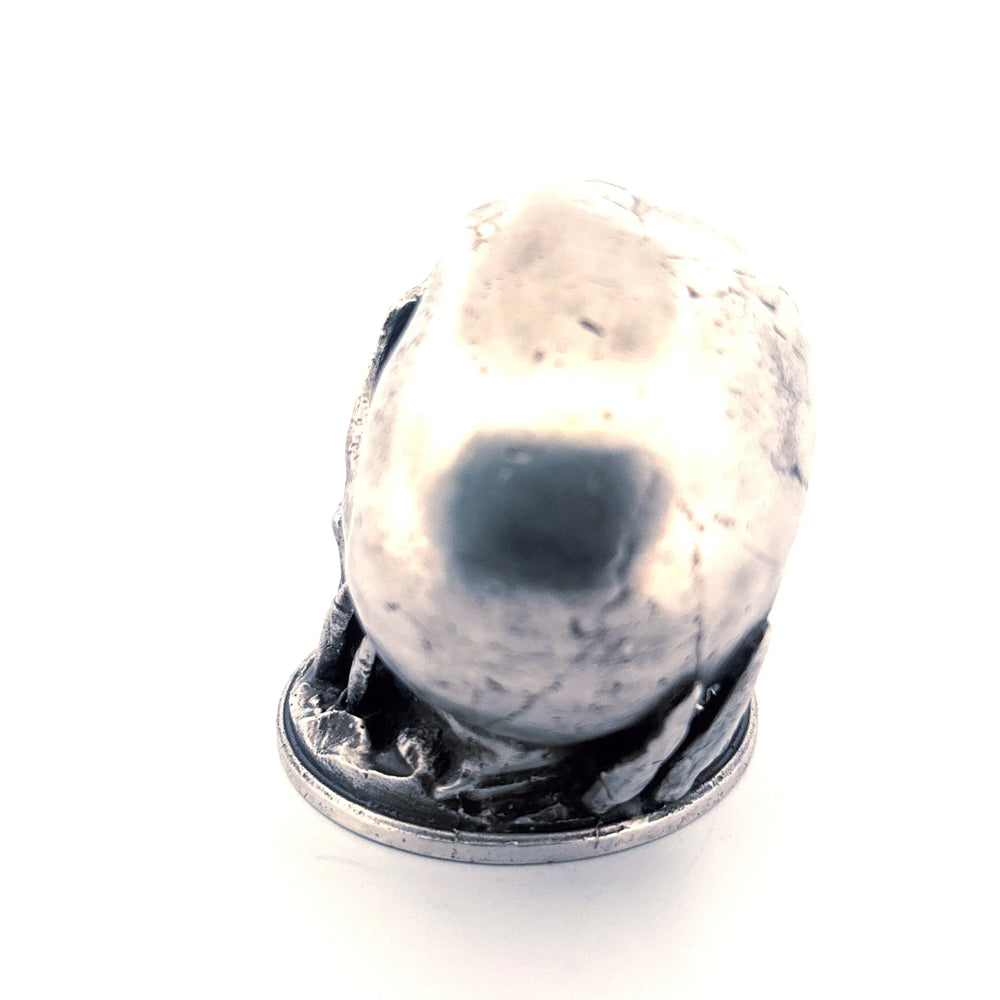 Skull Cave hand-poured 999+ silver statue by Gold Spartan