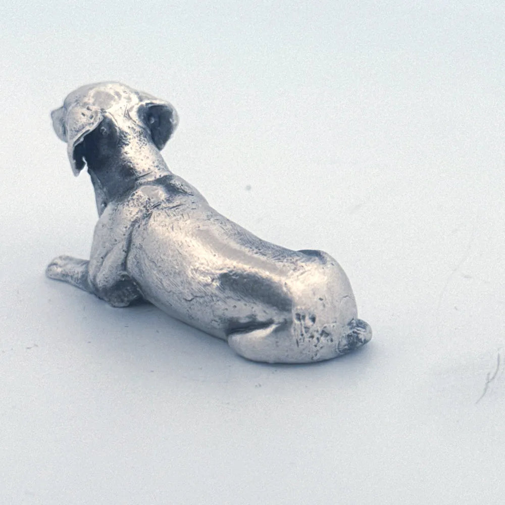 Dachshund hand-poured 999+ silver statue by Gold Spartan