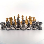 Chess Set hand-poured 999+ silver statue by Gold Spartan