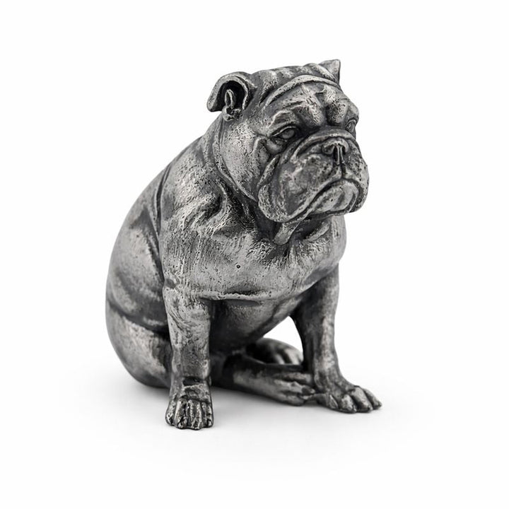 Bulldog hand-poured 999+ silver statue by Gold Spartan