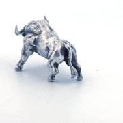 Angry Bull hand-poured 999+ silver statue by Gold Spartan