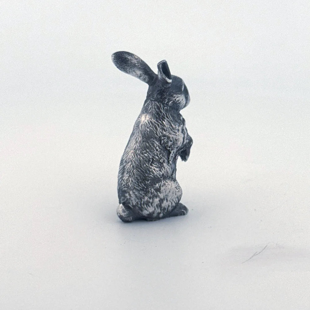 Bunny Rabbit hand-poured 999+ silver statue by Gold Spartan