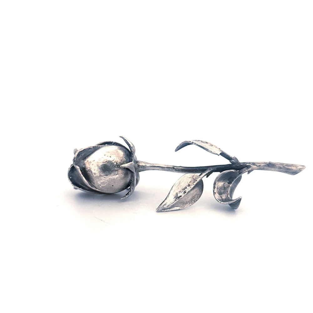 Eternal Rose hand-poured 999+ silver statue by Gold Spartan