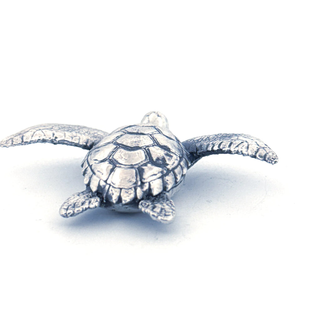 Sea Turtle hand-poured 999+ silver statue by Gold Spartan