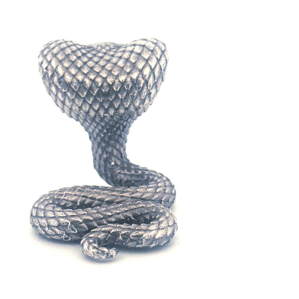 Cobra hand-poured 999+ silver statue by Gold Spartan