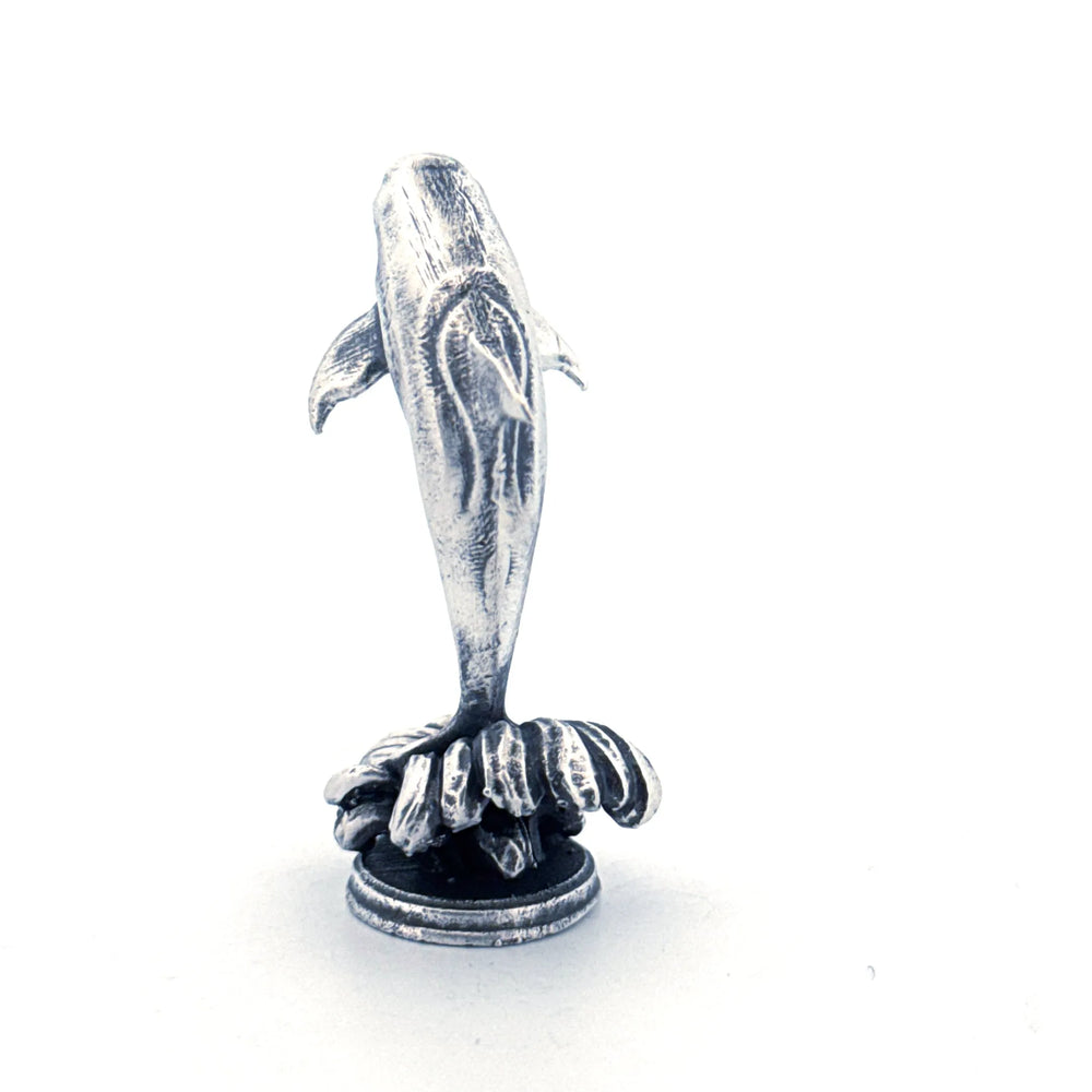 Dolphin hand-poured 999+ silver statue by Gold Spartan