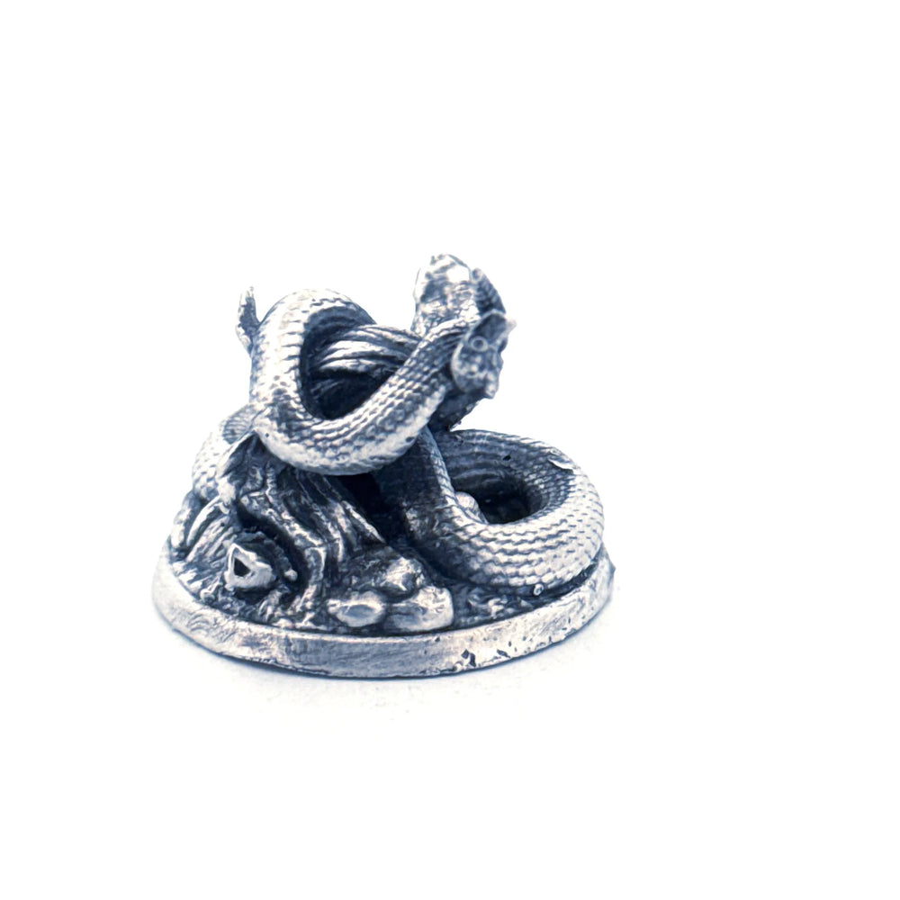 Rattlesnake hand-poured 999+ silver statue by Gold Spartan