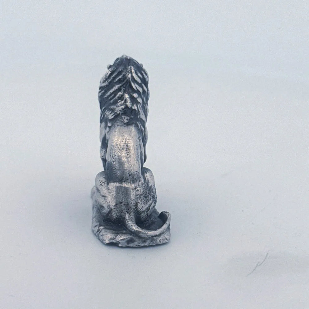 Lion hand-poured 999+ silver statue by Gold Spartan