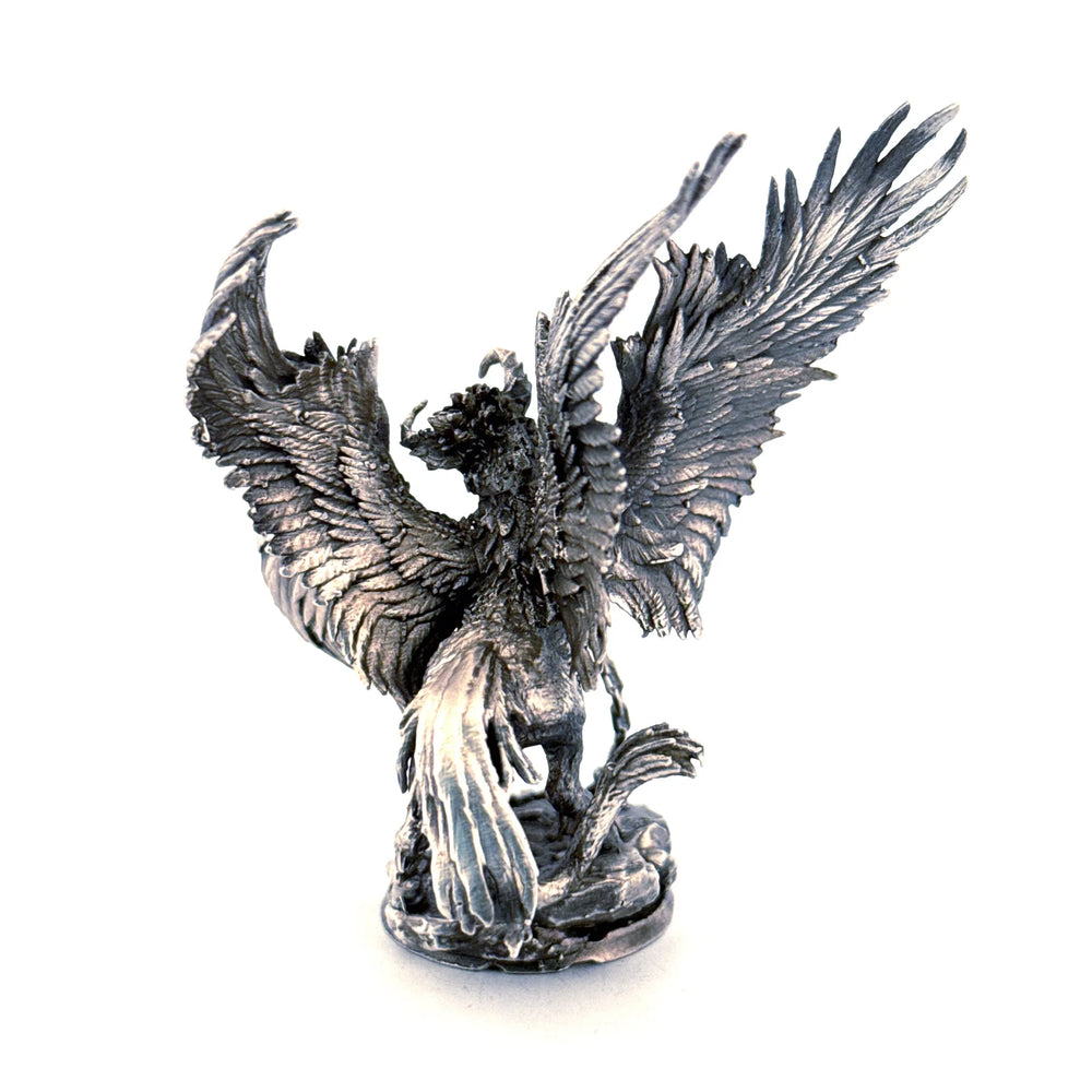 Griffin hand-poured 999+ silver statue by Gold Spartan
