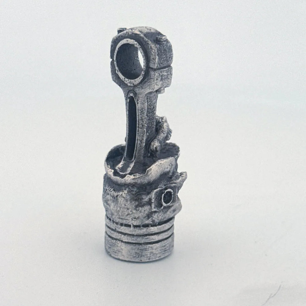 Skull Piston hand-poured 999+ silver statue by Gold Spartan