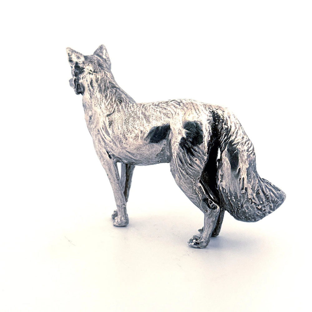Fox hand-poured 999+ silver statue by Gold Spartan