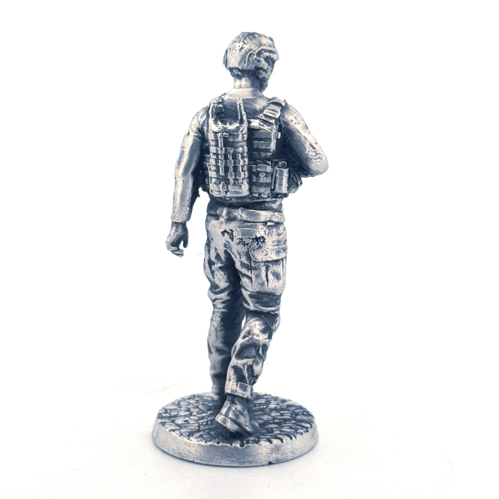 Navy Seal hand-poured 999+ silver statue by Gold Spartan