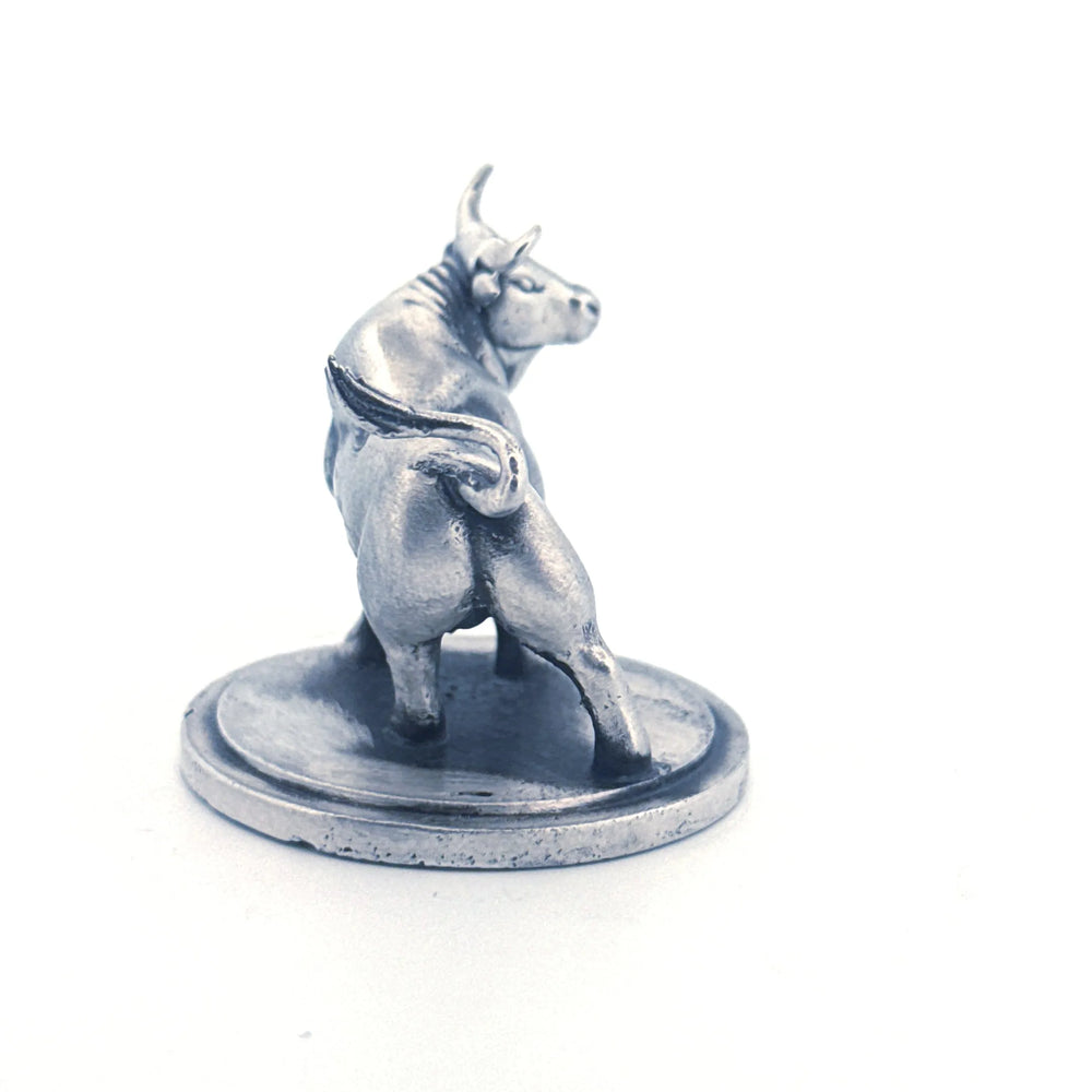 Bull hand-poured 999+ silver statue by Gold Spartan