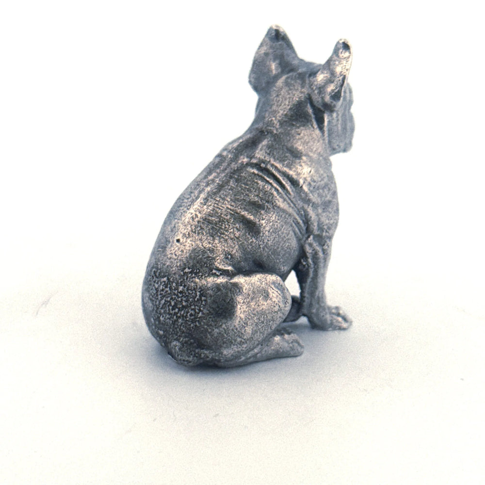 French Bulldog hand-poured 999+ silver statue by Gold Spartan