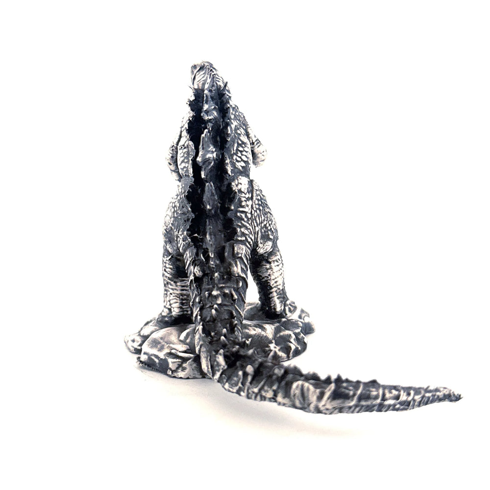 Godzilla hand-poured 999+ silver statue by Gold Spartan