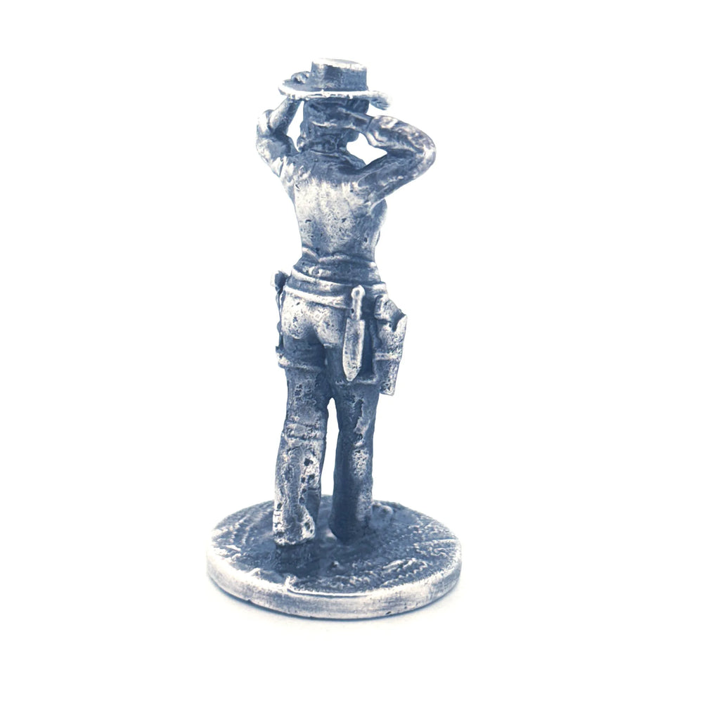 Cowgirl hand-poured 999+ silver statue by Gold Spartan