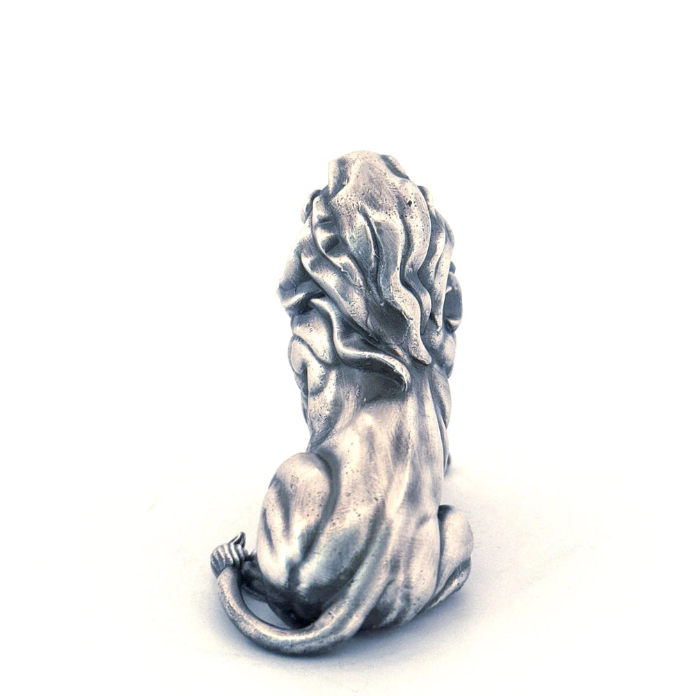 Lion V2 hand-poured 999+ silver statue by Gold Spartan