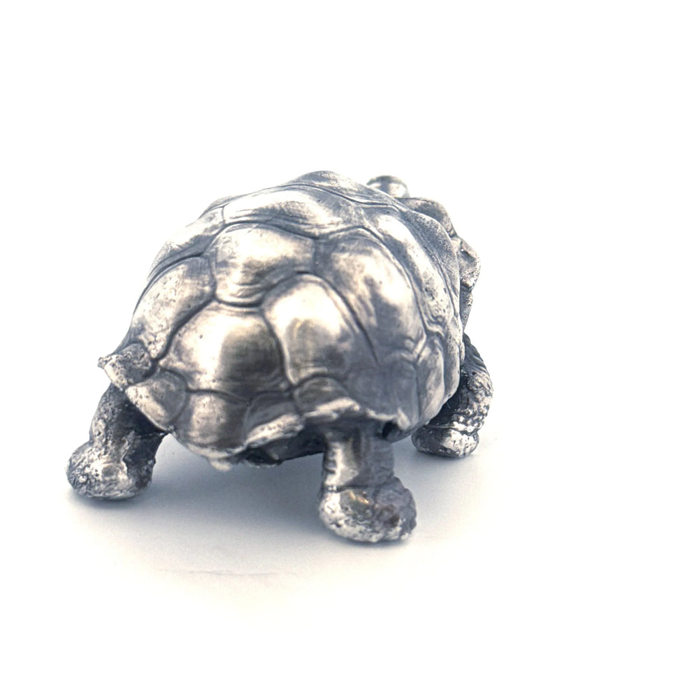 Galapagos Tortoise hand-poured 999+ silver statue by Gold Spartan