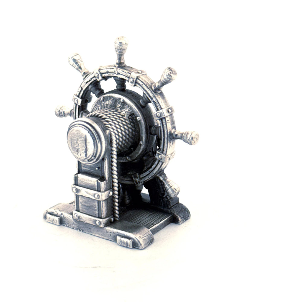 The Pirate's Wheel hand-poured 999+ silver statue by Gold Spartan