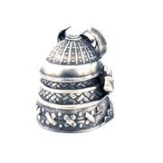 Samurai Head hand-poured 999+ silver statue by Gold Spartan