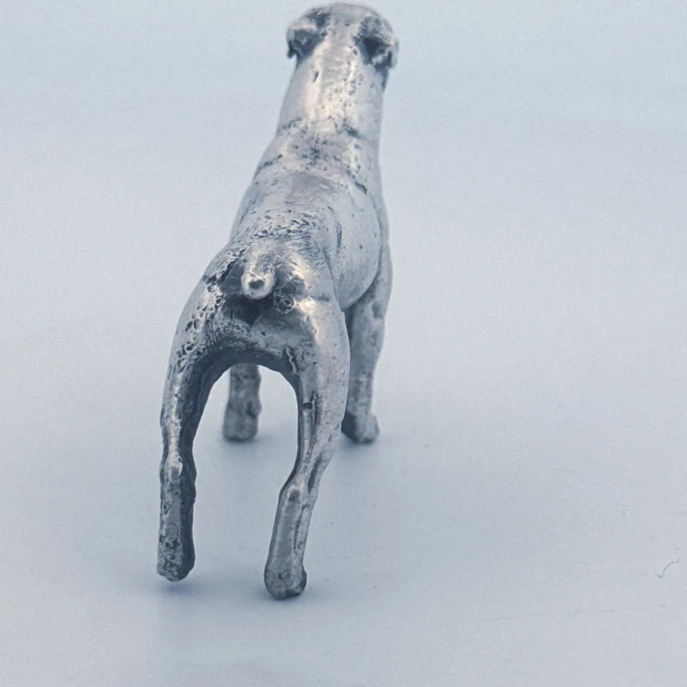 Rottweiler hand-poured 999+ silver statue by Gold Spartan