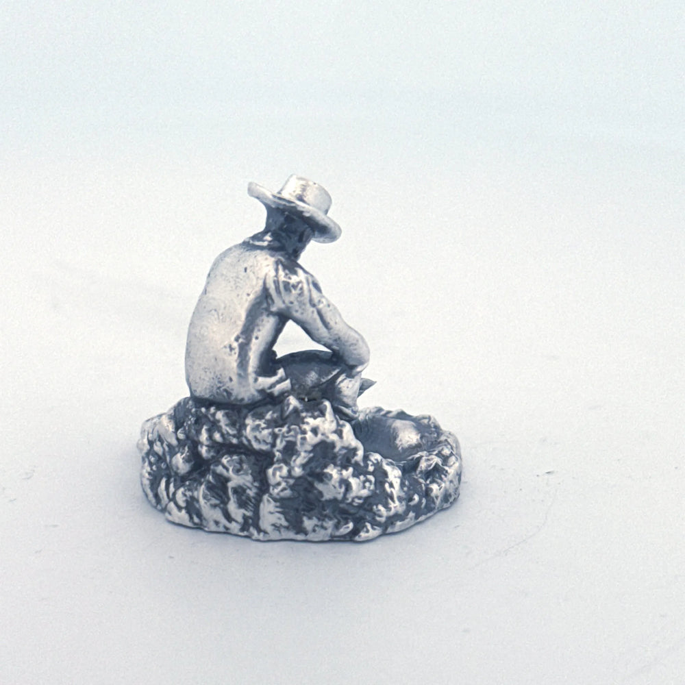 Prospector V2 hand-poured 999+ silver statue by Gold Spartan
