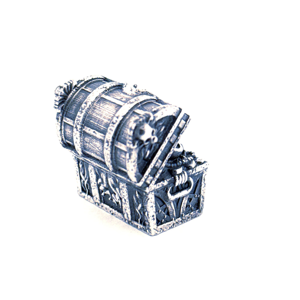 Treasure Chest hand-poured 999+ silver statue by Gold Spartan