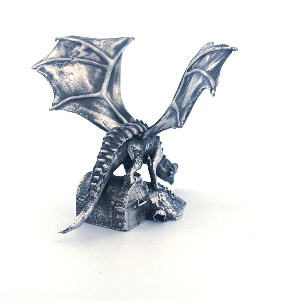 Treasure Dragon hand-poured 999+ silver statue by Gold Spartan