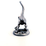 Velociraptor hand-poured 999+ silver statue by Gold Spartan