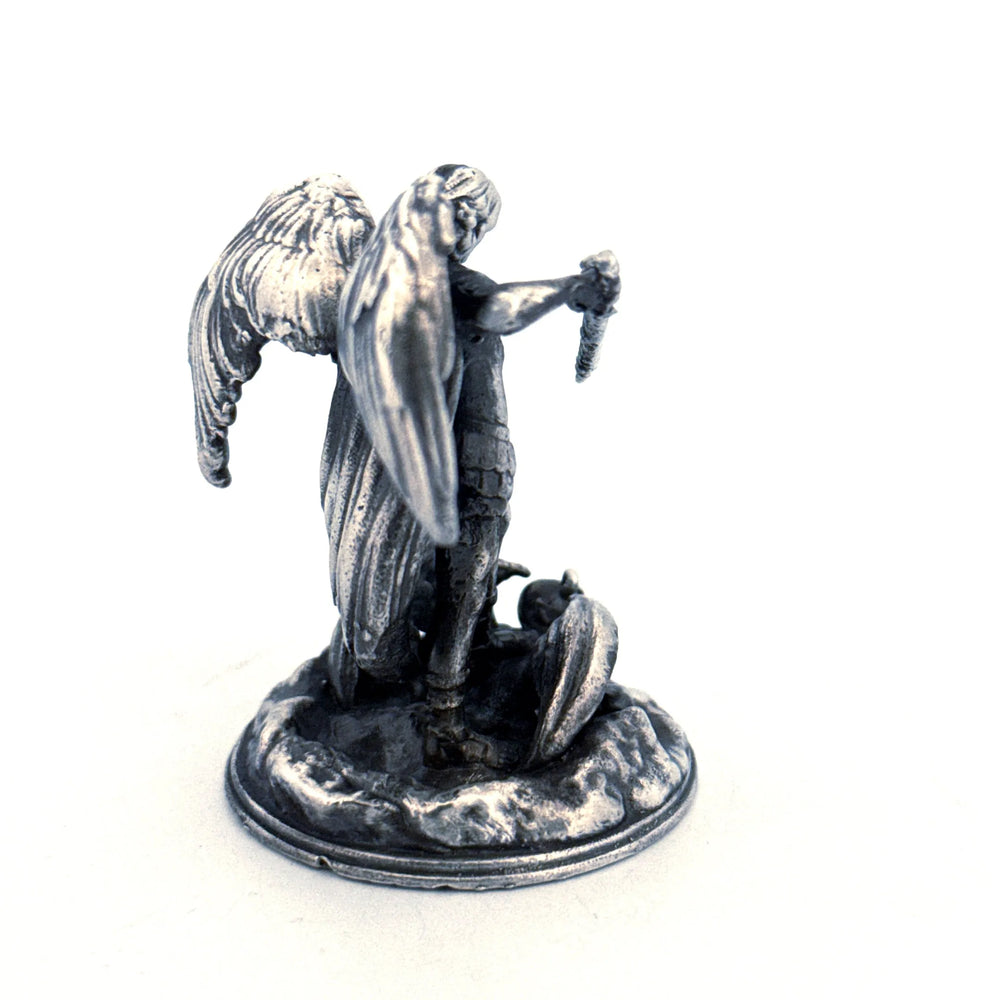 Archangel Michael hand-poured 999+ silver statue by Gold Spartan
