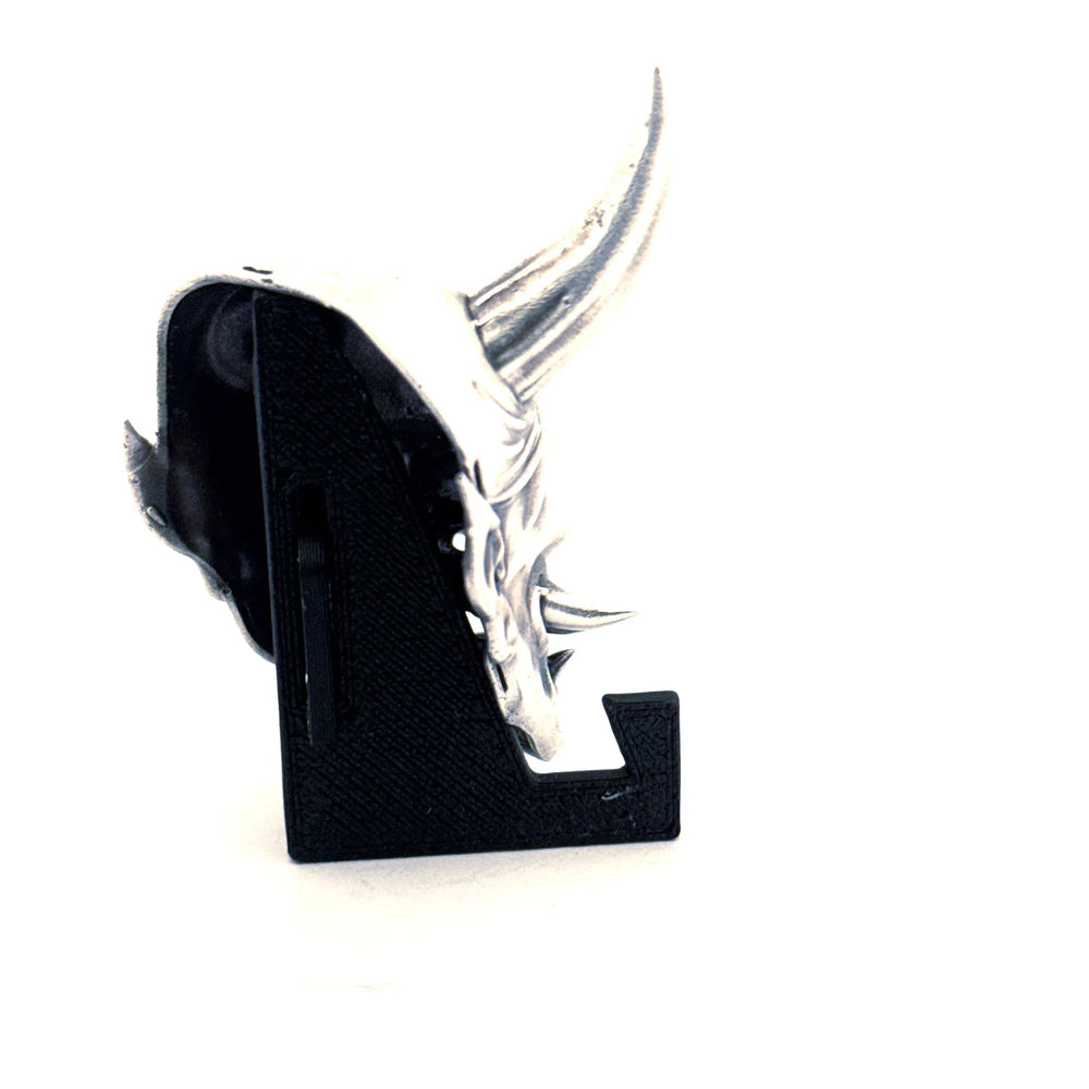 Oni Mask hand-poured 999+ silver statue by Gold Spartan