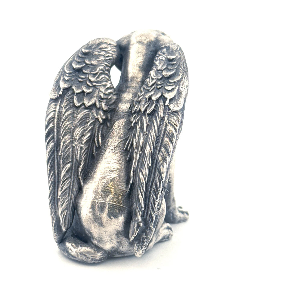 Labrador Angel hand-poured 999+ silver statue by Gold Spartan