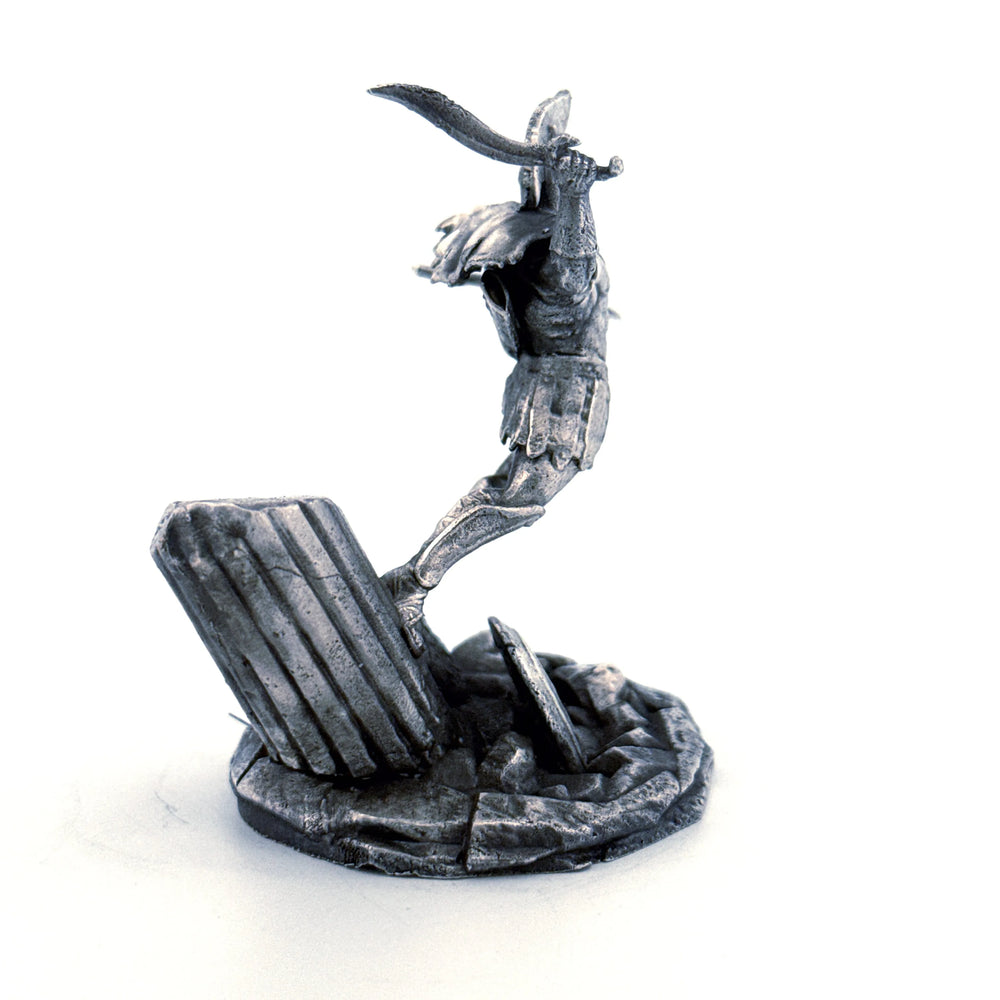 Spartan Attack hand-poured 999+ silver statue by Gold Spartan