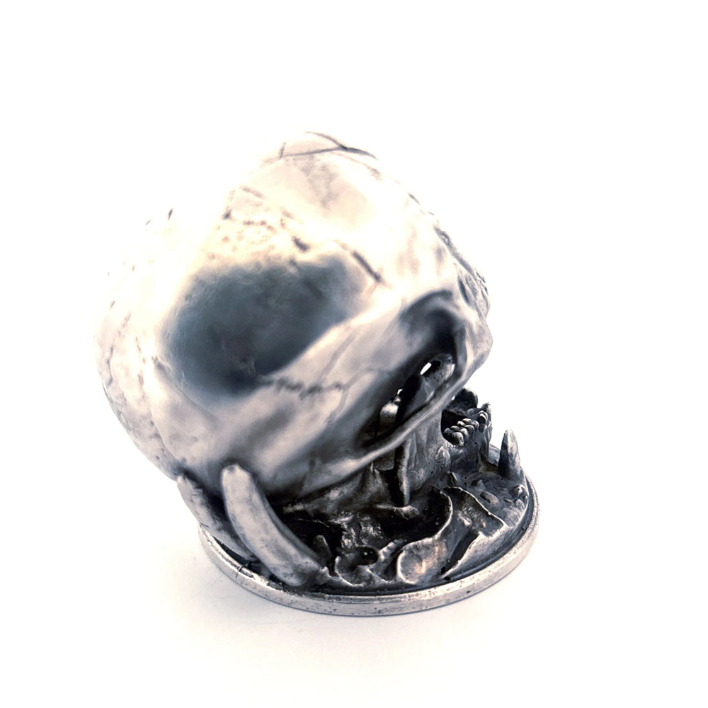 Skull Cave hand-poured 999+ silver statue by Gold Spartan