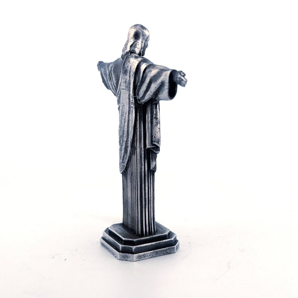 Christ the Redeemer hand-poured 999+ silver statue by Gold Spartan