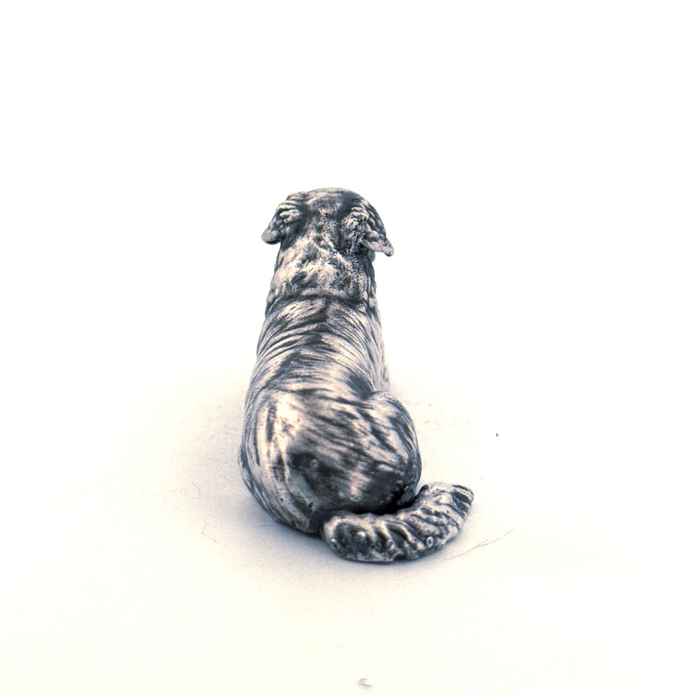 Australian Shepherd hand-poured 999+ silver statue by Gold Spartan