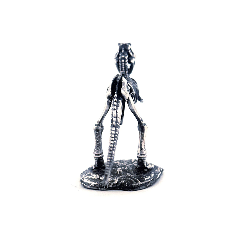 T-Rex Skeleton hand-poured 999+ silver statue by Gold Spartan