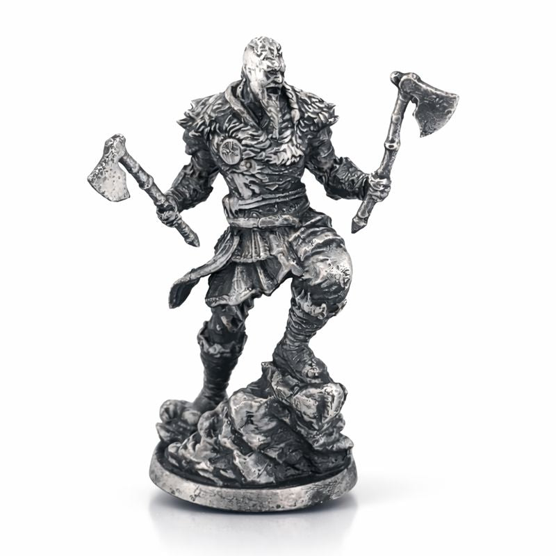Viking hand-poured 999+ silver statue by Gold Spartan
