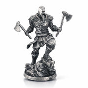 Viking hand-poured 999+ silver statue by Gold Spartan