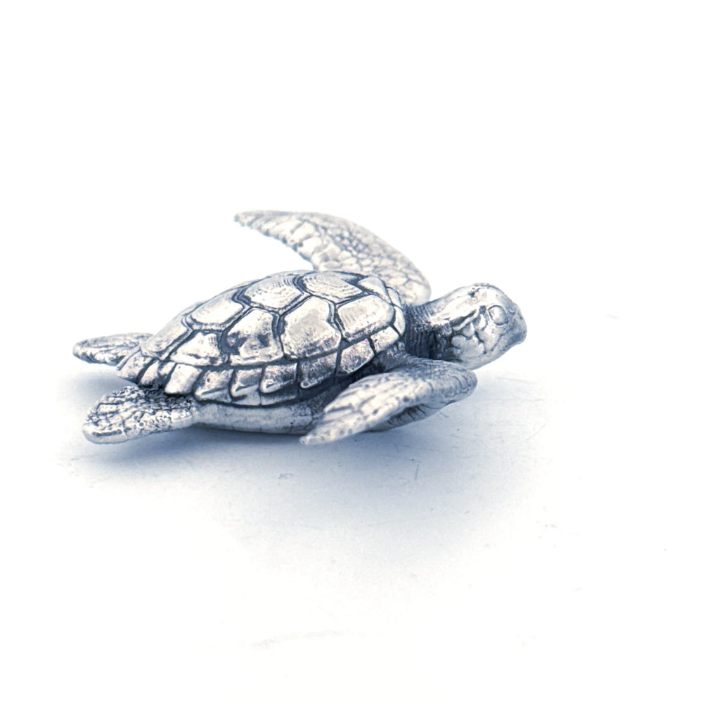 Sea Turtle hand-poured 999+ silver statue by Gold Spartan